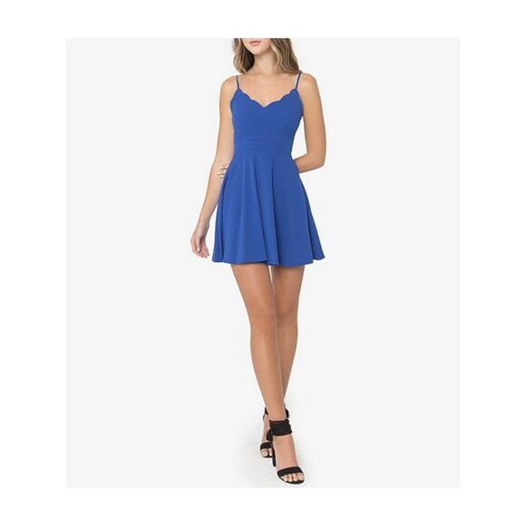 B DARLIN Dresses & Skirts - NWT B DARLIN Womens Mini Dress Blue Adjustable Straps Juniors 7\8